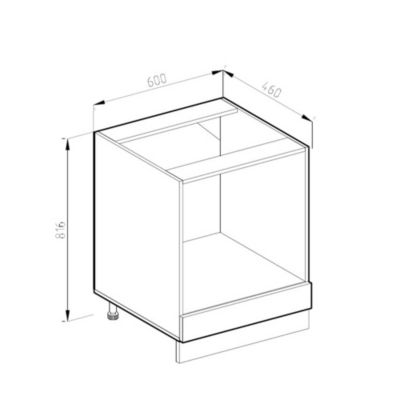Vicco Meuble pour four Chêne de force doré 60cm sans PT