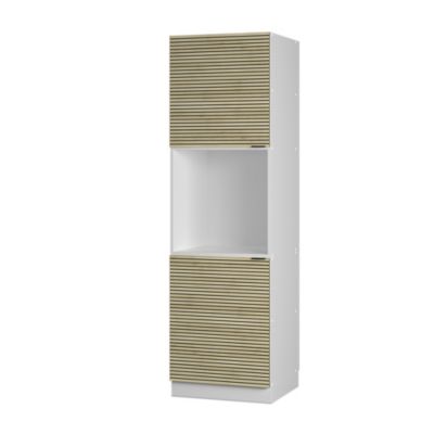 Vicco Meuble pour four Panneau en chêne 60cm avec étagères ouvertes