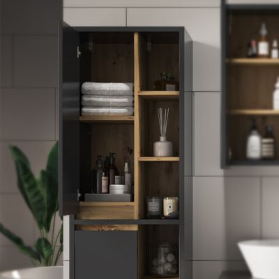 Vicco Meubles bain Anthracite 2 parties