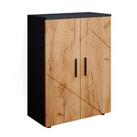 Vicco Meuble salle de bain Anthracite/chêne doré 60x81cm