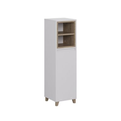 Meuble à Linge Vicco Ruben Blanc – Commode Avec Penderie Et Panier Intégré