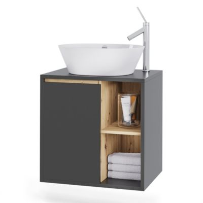 Vicco Meuble sous lavabo Gris/Artisan 60x60cm