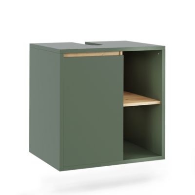 Vicco Meuble Sous Vasque Viola Gris/Artisan 80x60cm - 2 Tiroirs Salle De Bain