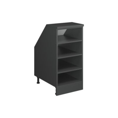 Vicco Meuble sous pente Anthracite 40x81.8cm 4 compartiments, 60 cm de profondeur