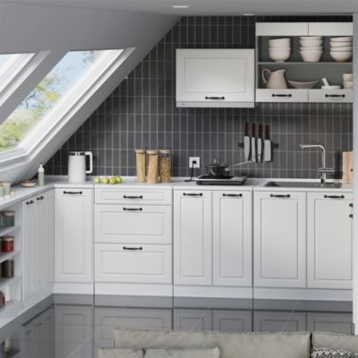 Vicco Meuble sous pente Blanc campagne/blanc 60cm avec 2 tiroirs