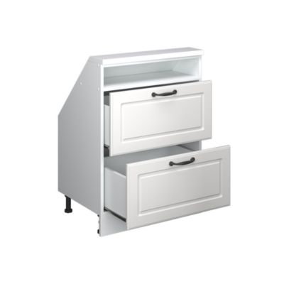 Vicco Meuble sous pente Blanc campagne/blanc 60cm avec 2 tiroirs
