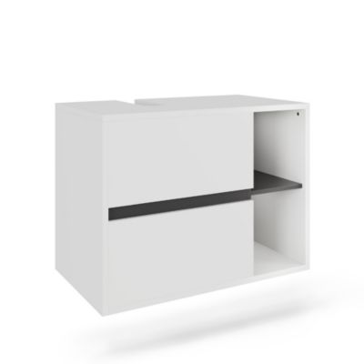 Vicco Meuble sous vasque simple Ilias, Chêne rustique, 80x60.8cm avec 2 tiroirs | Leroy Merlin