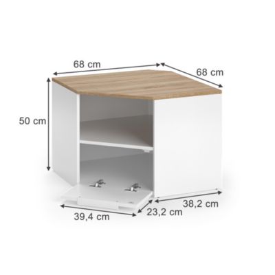 Vicco Meuble TV Blanc/Sonoma 68x50cm