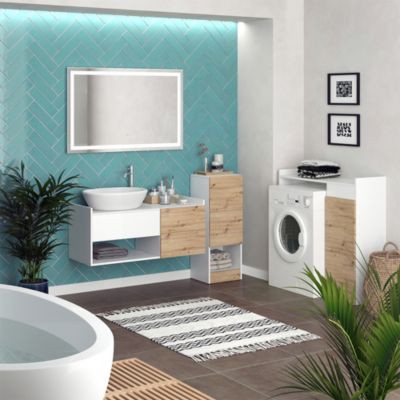 Vicco Meubles bain Blanc 3 pièces