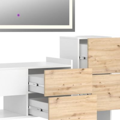 Vicco Meubles bain Blanc 3 pièces