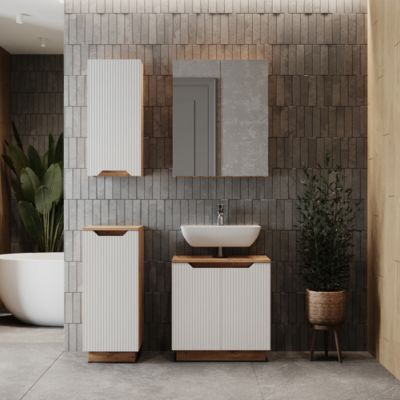 Vicco Meubles bain Blanc 4 pièces