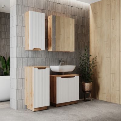 Vicco Meubles bain Blanc 4 pièces