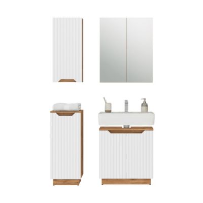 Vicco Meubles bain Blanc 4 pièces