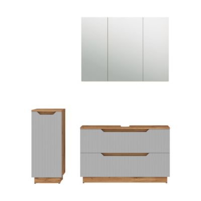 Vicco Meubles bain Gris 3 pièces