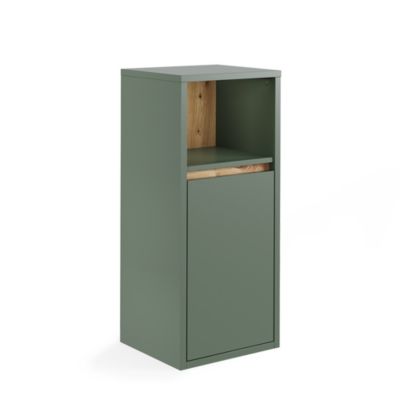 Vicco Midischrank Vert/Artisan 33x80cm avec porte et étagère ouverte