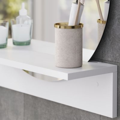 Vicco Miroir mural Blanc 50x54.5cm avec tablette | Castorama