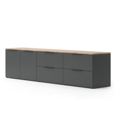 Vicco Mur de salon Anthracite 3 pièces