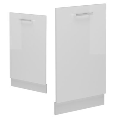 Vicco Panneau de lave-vaisselle Blanc Haute brillance 45cm sans PT