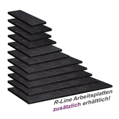 Vicco Plan de travail cuisine Anthracite 120cm
