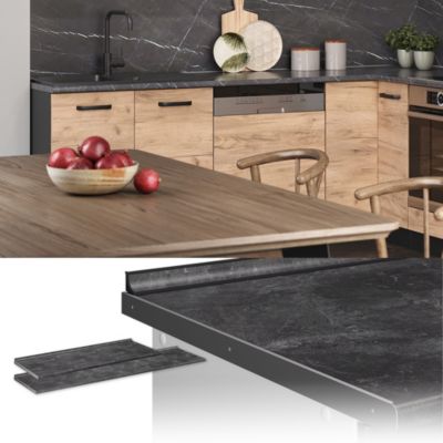 Vicco Plan de travail cuisine Anthracite 160cm