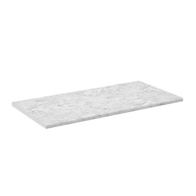 Vicco Plan de travail cuisine blanc/marbre 120cm