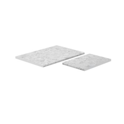Vicco Plan de travail cuisine Marbre blanc 114cm (convient pour armoire dangle 87x87)