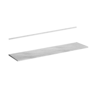Vicco Plan de travail cuisine Marbre blanc 240cm