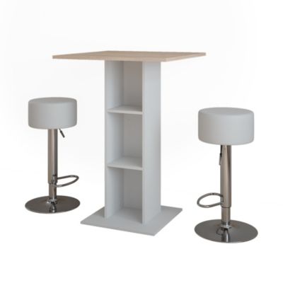 Vicco Table de bar Repose, 45x110cm, Blanc