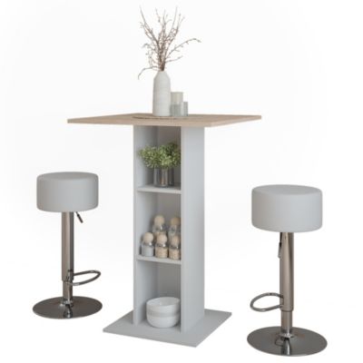 Vicco Table de bar Vincent en blanc + 2 tabourets acheter