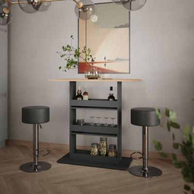 Vicco Set de table de bar GKO/ANT 110x55cm avec 2 tabourets de bar