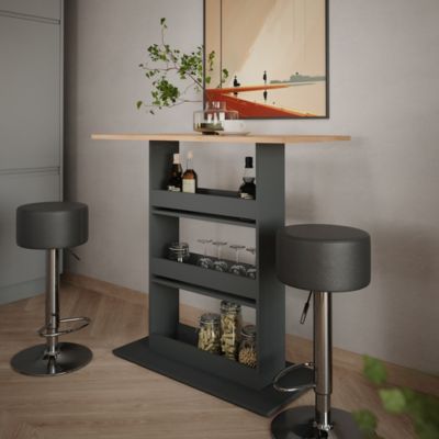 Vicco Set de table de bar GKO/ANT 110x55cm avec 2 tabourets de bar