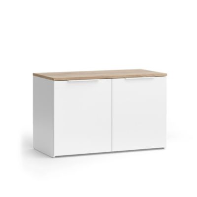Vicco Sideboard Blanc/Sonoma 40x50cm avec 2 portes