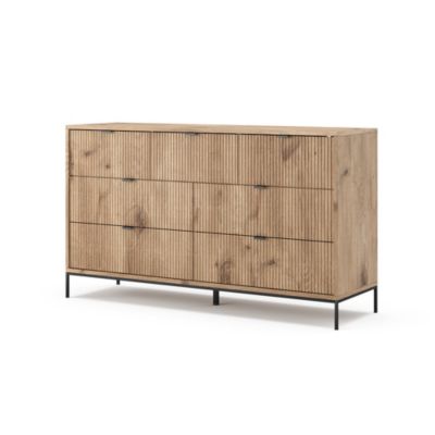 Vicco Sideboard Chêne Viking 42x81cm avec 7 tiroirs