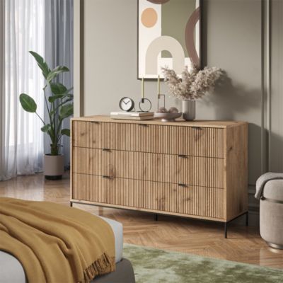 Vicco Sideboard Chêne Viking 42x81cm avec 7 tiroirs