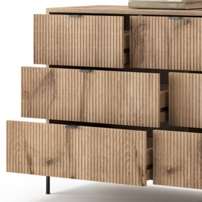 Vicco Sideboard Chêne Viking 42x81cm avec 7 tiroirs