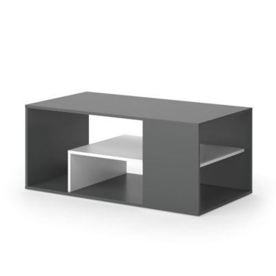Vicco Table basse Anthracite/blanc 110x59cm