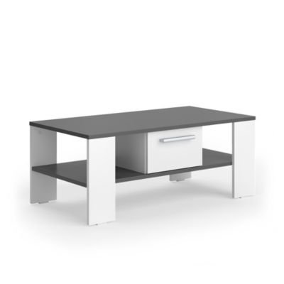 Vicco Table basse Anthracite/blanc 89.8x46.4cm avec tiroir