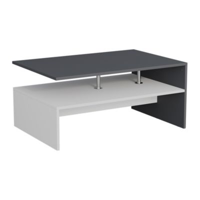 Vicco Table basse Anthracite/blanc 90x52.6cm