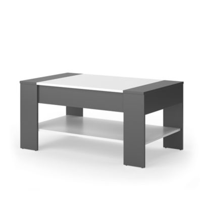 Vicco Table basse Anthracite/blanc 99.6x58.8cm avec tiroir