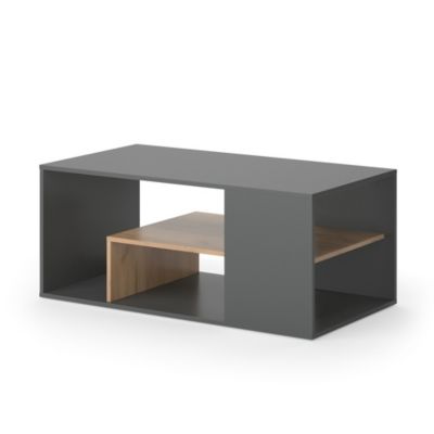Vicco Table basse Anthracite/chêne doré 110x59cm