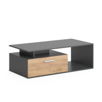 Vicco Table basse Anthracite/chêne doré 118x59cm