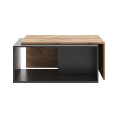 Vicco Table basse Anthracite/chêne doré 90x48cm