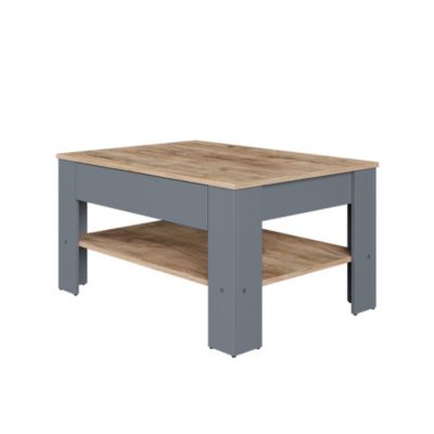 Vicco Table basse Anthracite/chêne doré 92.2x65cm