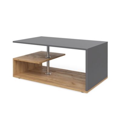 Vicco Table basse anthracite/chêne sable 91x41cm