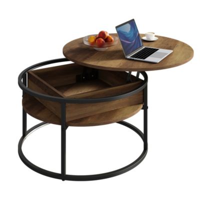 Table basse Vicco Lars, fonction relevable, table de salon, 2