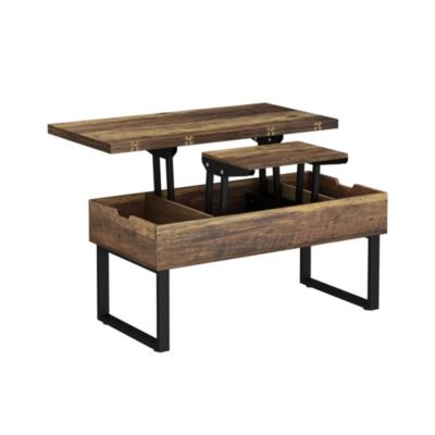 Vicco Table basse Chêne rustique 100x50cm avec fonction ascenseur