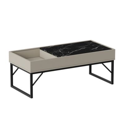Vicco Table basse Crème-blanc 105x50cm