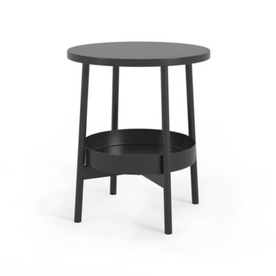 Vicco Table basse Noir 40x40cm avec espace de stockage supplémentaire