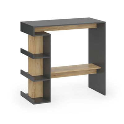 Vicco Table de bar Anthracite/chêne doré 108x50cm