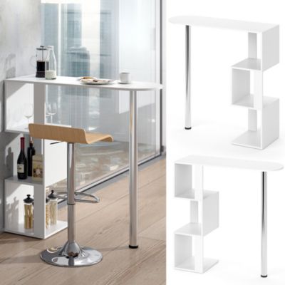 Vicco Table de bar Blanc 113x39.8cm